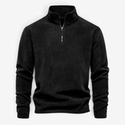 Herren Fleecepullover mit Stehkragen und Viertelreißverschluss Arvello