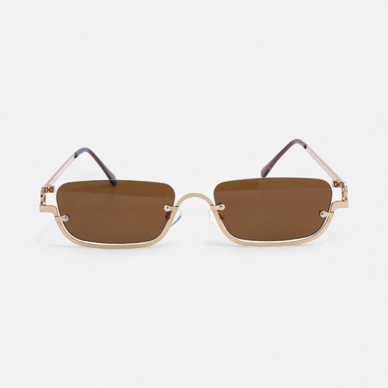 Olivessa Damen Sonnenbrille mit rechteckigem Metallrahmen