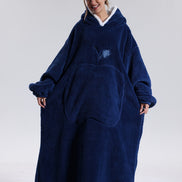 Oversized Hoodie-Decke mit Kapuze, langen Ärmeln und Fronttasche – Velmora