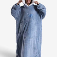 Oversized Hoodie-Decke mit Kapuze, langen Ärmeln und Fronttasche – Velmora