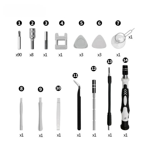 115-teiliges Schraubendreher-Set für präzise Reparaturen
