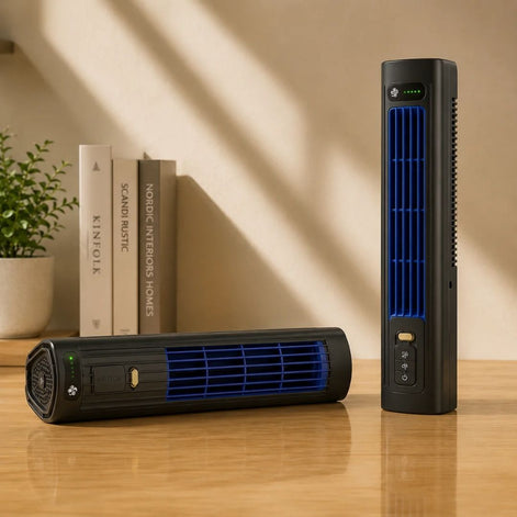 Bladloser Turmventilator mit Fernbedienung und einstellbaren Luftstufen – AeroTower