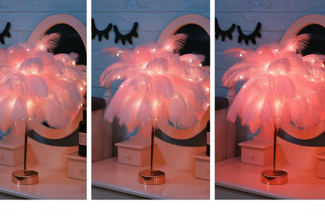Plumina LED-Tischleuchte – Sanftes Licht Mit Stilvollem Federdesign