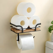 Praktisches Wandregal mit Papierhalter für das Badezimmer