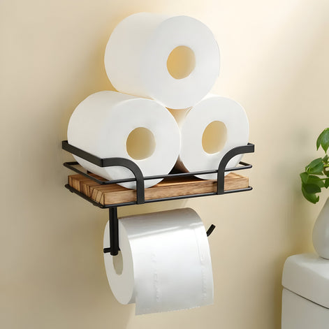 Praktisches Wandregal mit Papierhalter für das Badezimmer
