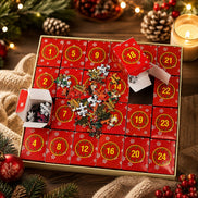 Puzzle Adventskalender mit Weihnachtsmotiv und Referenzposter – Puzzavella