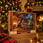 Puzzle Adventskalender mit Weihnachtsmotiv und Referenzposter – Puzzavella