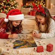 Puzzle Adventskalender mit Weihnachtsmotiv und Referenzposter – Puzzavella