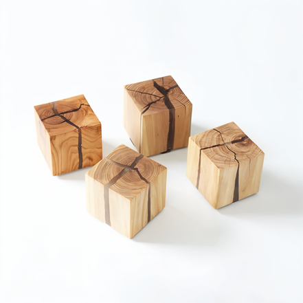 QuadCrackle Wandleuchte Holz – Künstlerisches Lichtspiel für Ihr Zuhause 7