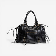 Ravina Schultertasche – Handtasche mit Reißverschluss, Doppelgriffen und verstellbarem Riemen