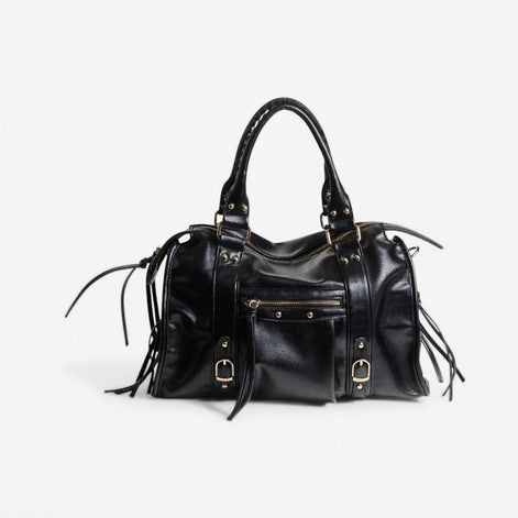 Ravina Schultertasche – Handtasche mit Reißverschluss, Doppelgriffen und verstellbarem Riemen