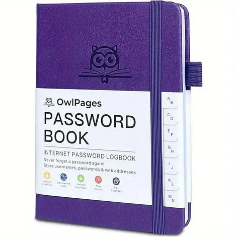 Securelia Passwortbuch mit alphabetischen Registern und Hardcover