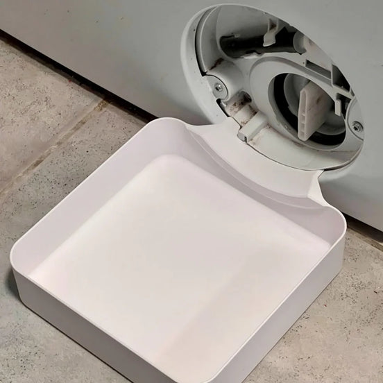 Auffangschale für Waschmaschinenfilter gegen Wasserüberlauf – DryGuard