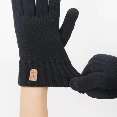 Unisex Strickhandschuhe mit Fleecefutter und Touchscreen-Funktion – Theravio