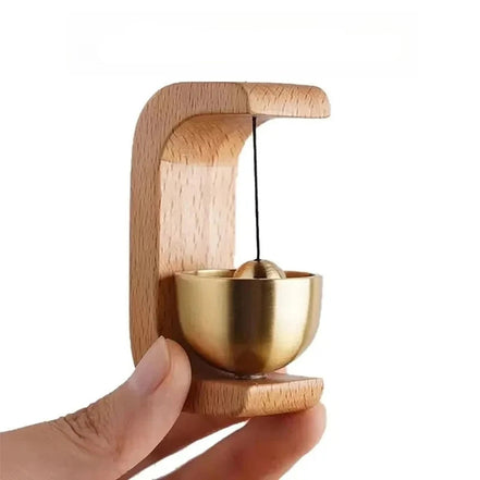 Türglocken-Windspiel aus Holz und Kupfer