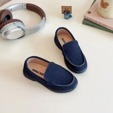 Luvano Kinder Loafer Unisex mit rutschfester Gummisohle