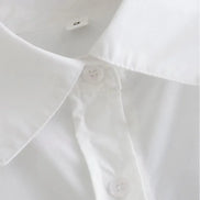Eloria Damen Cropped Bluse mit Knopfleiste
