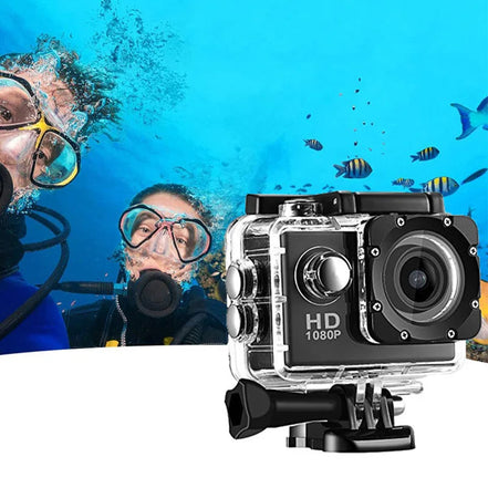 AquaView 720 Action Camera – Sportkamera mit 2.0" Bildschirm und Unterwassergehäuse