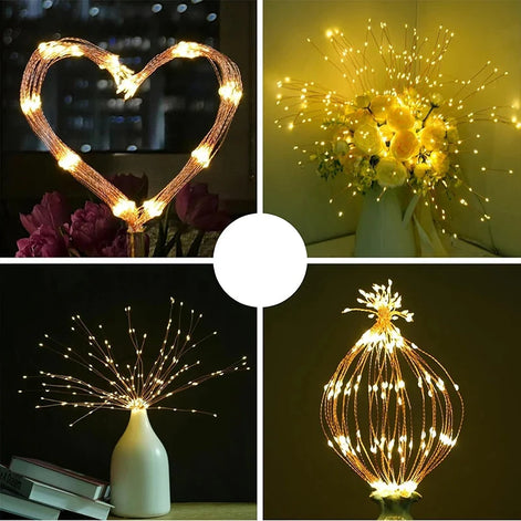 Solar LED Gartenbeleuchtung mit Feuerwerk-Effekt, 240 LEDs und Fernbedienung – Solvenza