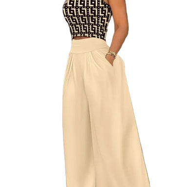 Lunavelle Zweiteiler mit Print und weitem Bein