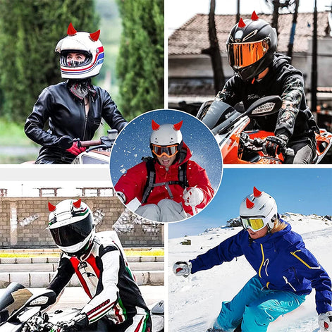 Morvex Helm-Dekoration Hörner 2er-Set mit Saugnäpfen