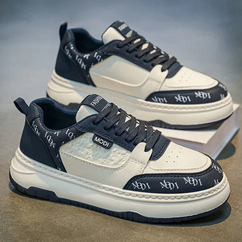 Herren Plateau Sneakers mit Schnürung und Sternenmuster – Starvello