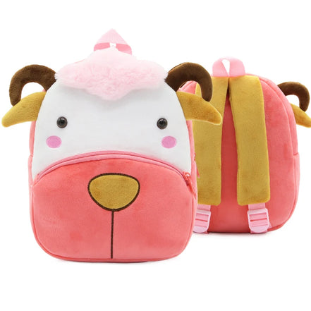 Kinder-Rucksack aus Plüsch mit Tiermotiv