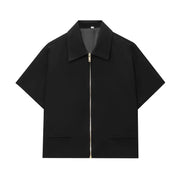 Virella Damen Cropped Jacke mit Reißverschluss