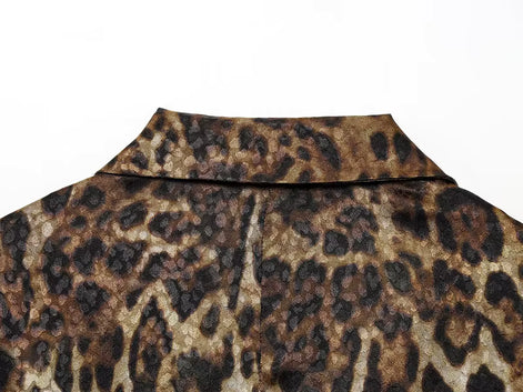 Damen Hosenanzug mit Leopardenmuster und Blazer Savélia