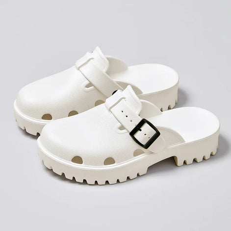 Marvella Damen Plateau-Sandalen mit Schnallenverschluss