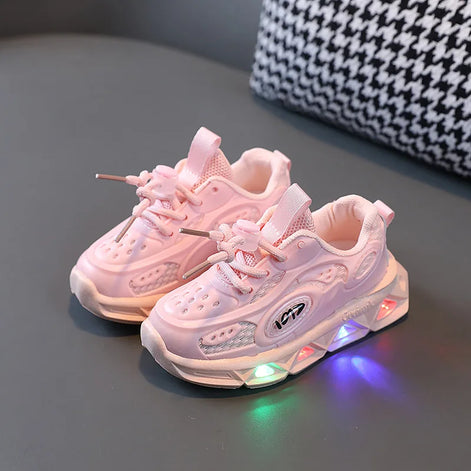 NovaGlow Kinder LED Sneakers mit Schnürverschluss