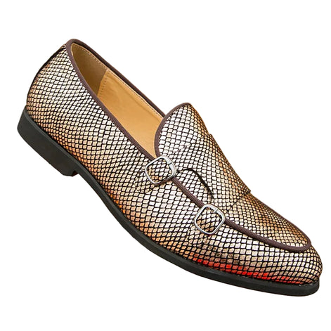 Valerion Herren Monk Strap Loafer mit spitzer Form