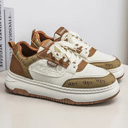 Herren Plateau Sneakers mit Schnürung und Sternenmuster – Starvello