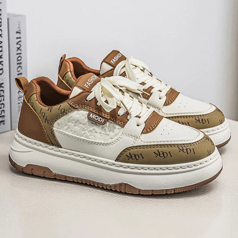Herren Plateau Sneakers mit Schnürung und Sternenmuster – Starvello