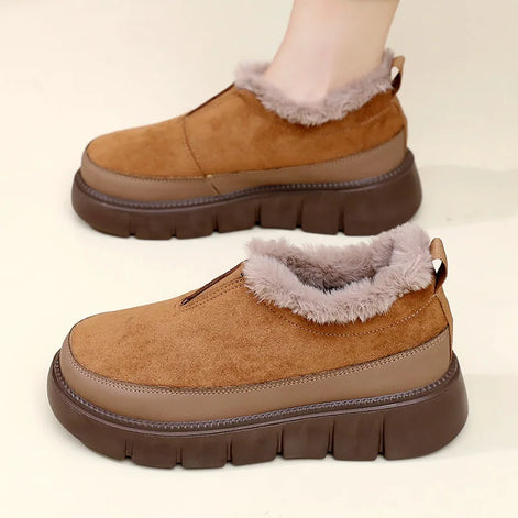 Gefütterte Damen Winterstiefeletten mit Reißverschluss – Velmara