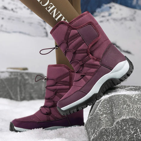 Unisex Winterstiefel mit Plüschfutter und elastischem Verschluss Elvarox