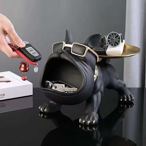 Bulva Dekofigur – Bulldoggen-Skulptur aus Kunstharz