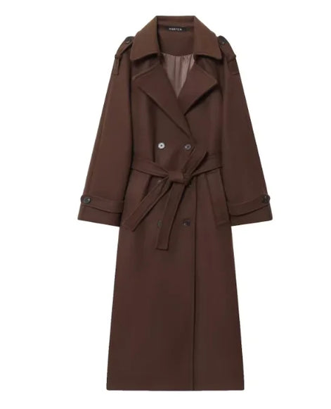 Damen Trenchcoat mit Doppelknopfleiste und Gürtel – Valessa