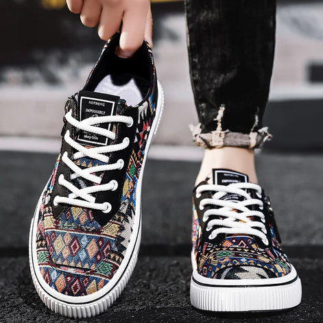Tavero Herren Sneaker mit Schnürung und Mesh-Obermaterial