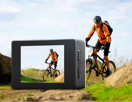 AquaView 720 Action Camera – Sportkamera mit 2.0" Bildschirm und Unterwassergehäuse