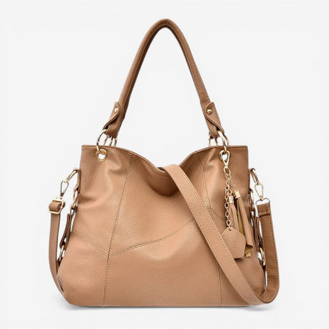 Velmora Schultertasche – Umhängetasche mit verstellbarem Riemen und mehreren Reißverschlussfächern