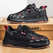 Herren Plateau Sneakers mit Schnürung und Sternenmuster – Starvello