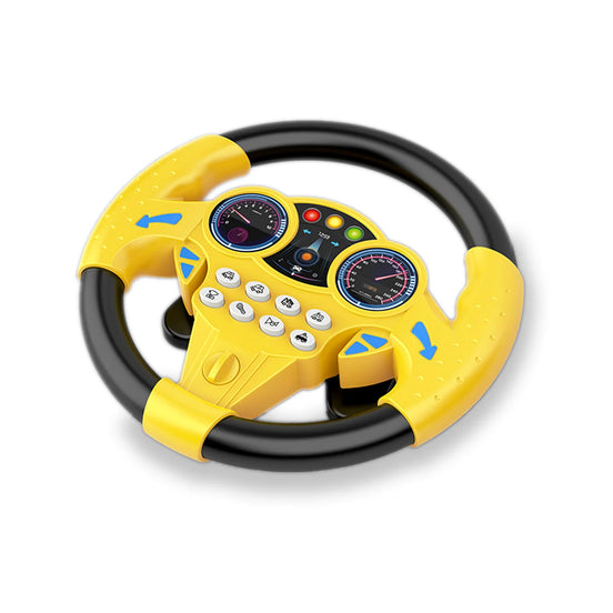 Racello Kinder Lenkrad Spielzeug mit Saugnapfbefestigung und Tachometer