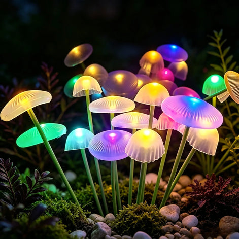 Solar Gartenleuchten mit 6 LED-Lichtköpfen, 2er-Set – Florvessa