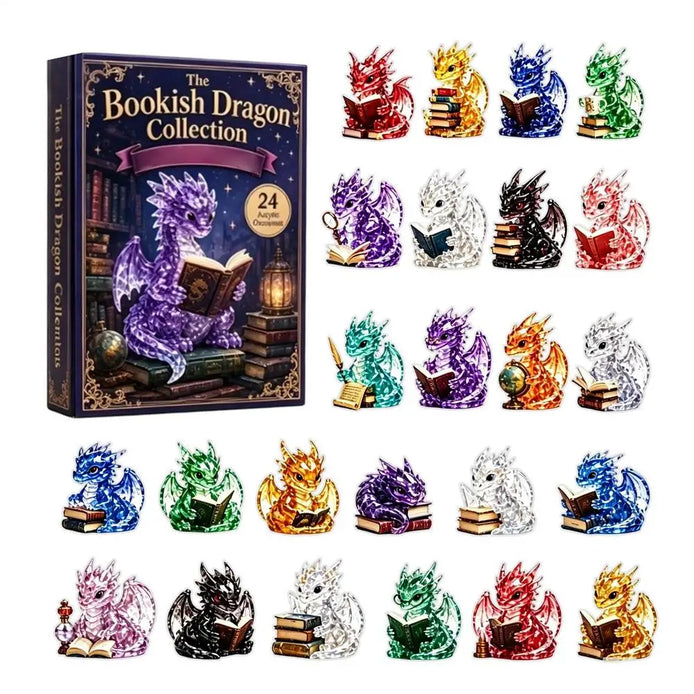 Adventskalender mit 24 Drachenfiguren aus Acryl – Dravionis