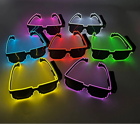 LED Leuchtbrille mit EL-Beleuchtung für Partys und Festivals – Lumivox