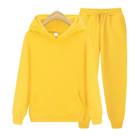 Damen Jogginganzug 2-teilig mit Kapuzenpullover und Streifendetails – Velmirae