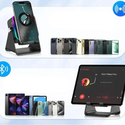 Bluetooth-Lautsprecher mit Smartphone-Halter und RGB-Beleuchtung – SoundDock
