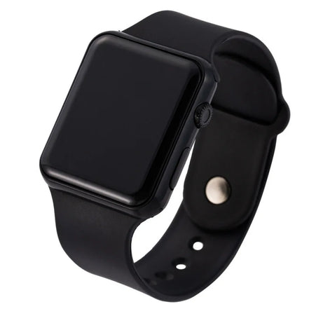Digitale Armbanduhr mit LED-Display und Silikonarmband