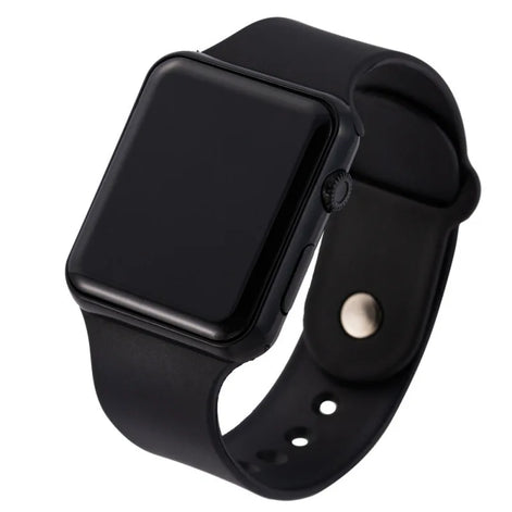 Digitale Armbanduhr mit LED-Display und Silikonarmband